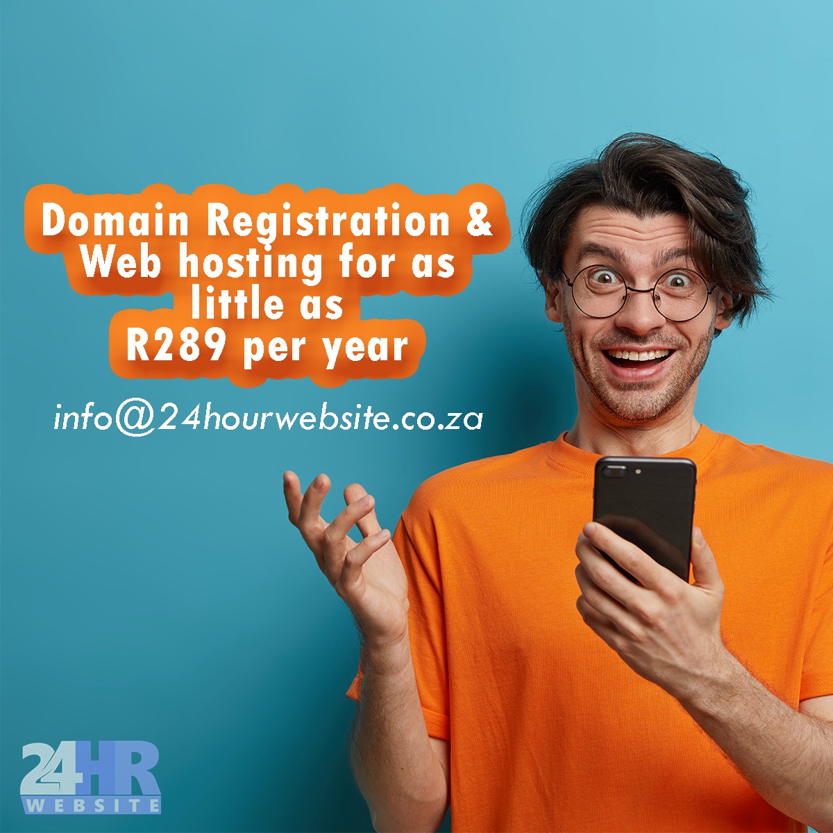 Domain Registration and Web hosting for R289/ year